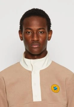 Adidas Originals Snap- Fleece Jumper - Chalky Brown -Adidas Shop 00319a8ab16f4d52b23d06d842df1a2a