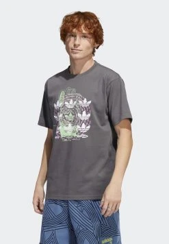 Adidas Originals Hypersport Mult - Print T-Shirt - Grey Five