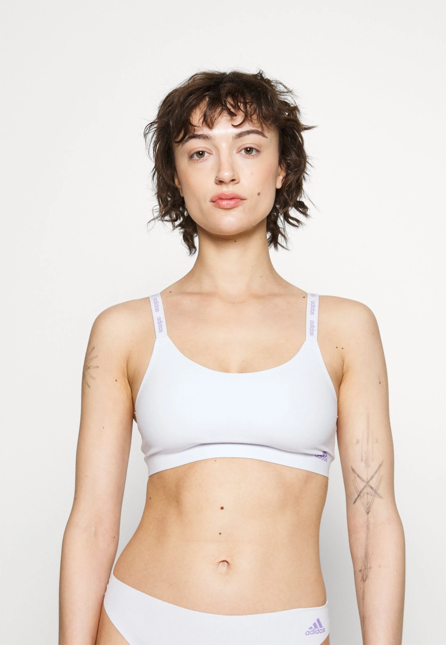 Adidas Sportswear Scoop Lounge Bra (2Pk) - Bustier - Black 4 Adidas Sportswear Scoop Lounge Bra (2Pk) - Bustier - Black - Image 2