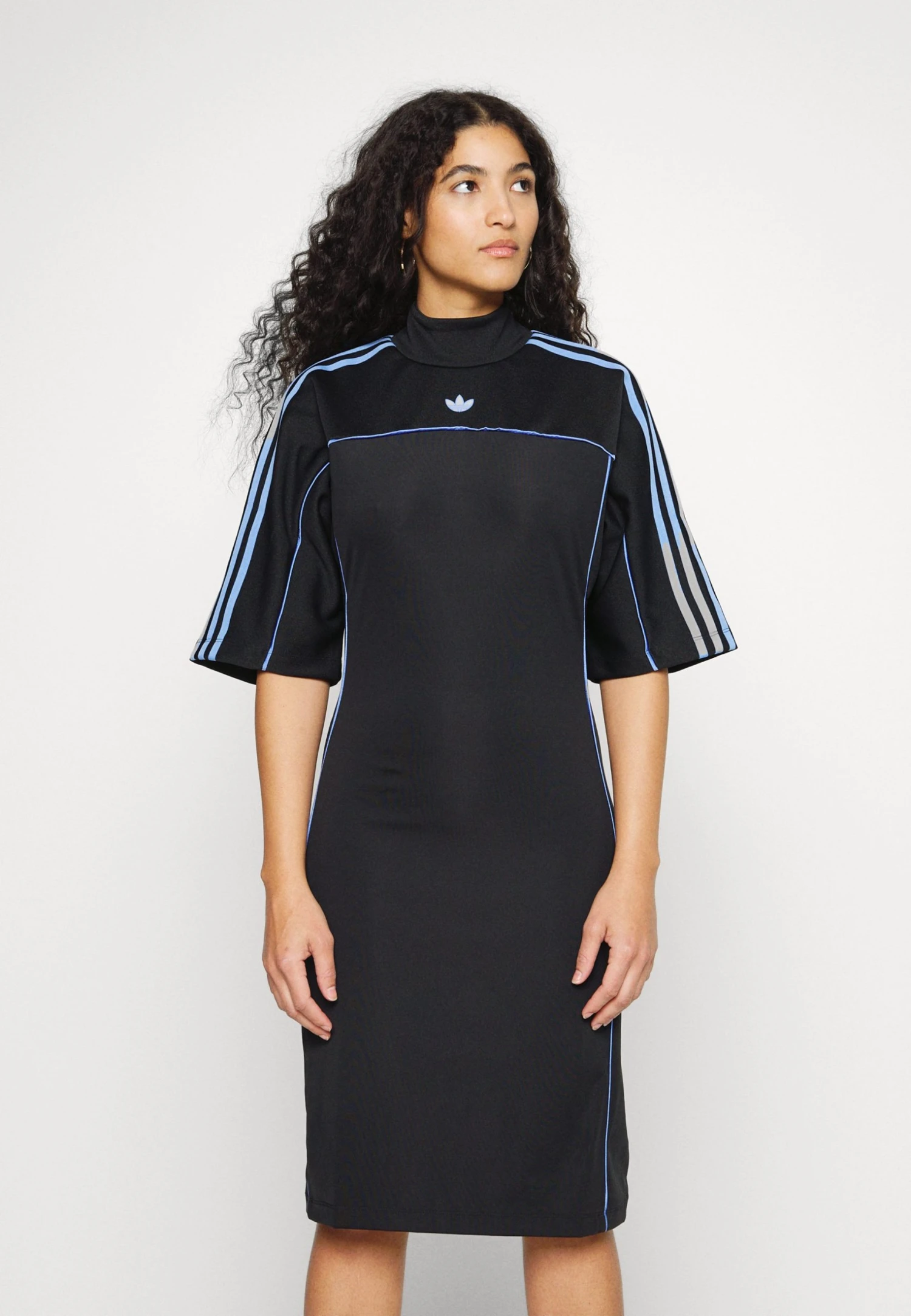 Adidas Originals Cutline Fitted Dress - Jersey Dress - Black 5 Adidas Originals Cutline Fitted Dress - Jersey Dress - Black - Image 3