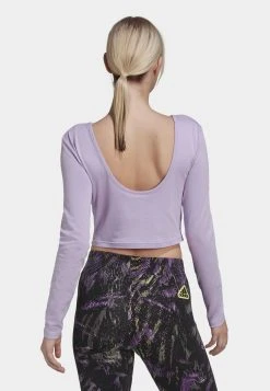 Adidas Sportswear Crop Long Sleeve - Long Sleeved Top -Adidas Shop 08fa1d8a04e04dba83583d9db8927a3e