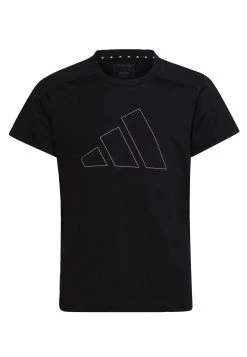 Adidas Sportswear Train Essentials Aeroready Regular Fit Logo Tr - Print T-Shirt - Black White