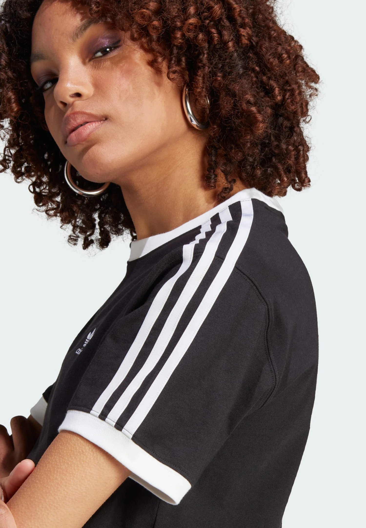 Adidas Originals 3 Stripes Tee - Print T-Shirt - Black 4 Adidas Originals 3 Stripes Tee - Print T-Shirt - Black - Image 2