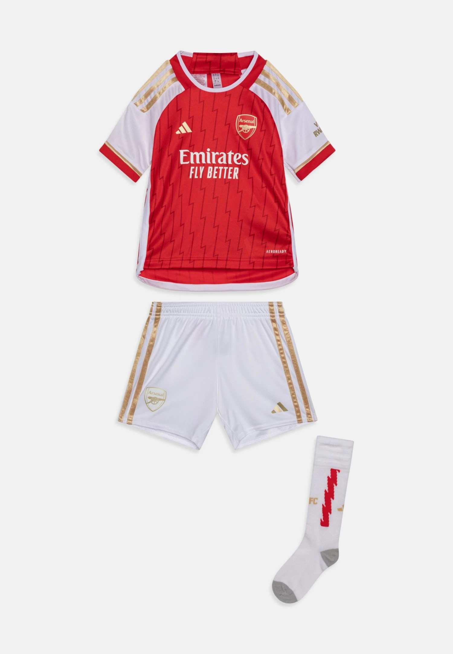 ADIDAS PERFORMANCE Arsenal Fc Home Mini Kit Unisex Set - Sports T-Shirt - Better Scarlet/White 3 ADIDAS PERFORMANCE Arsenal Fc Home Mini Kit Unisex Set - Sports T-Shirt - Better Scarlet/White