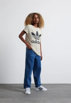 Adidas Originals Trefoil Junior Unisex - Print T-Shirt - Beige -Adidas Shop 193db1f124db444699f9e4e83bf83d71