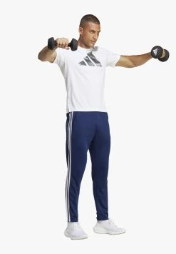 ADIDAS PERFORMANCE Essentials 3-Stripes - Tracksuit Bottoms - Dark Blue/White