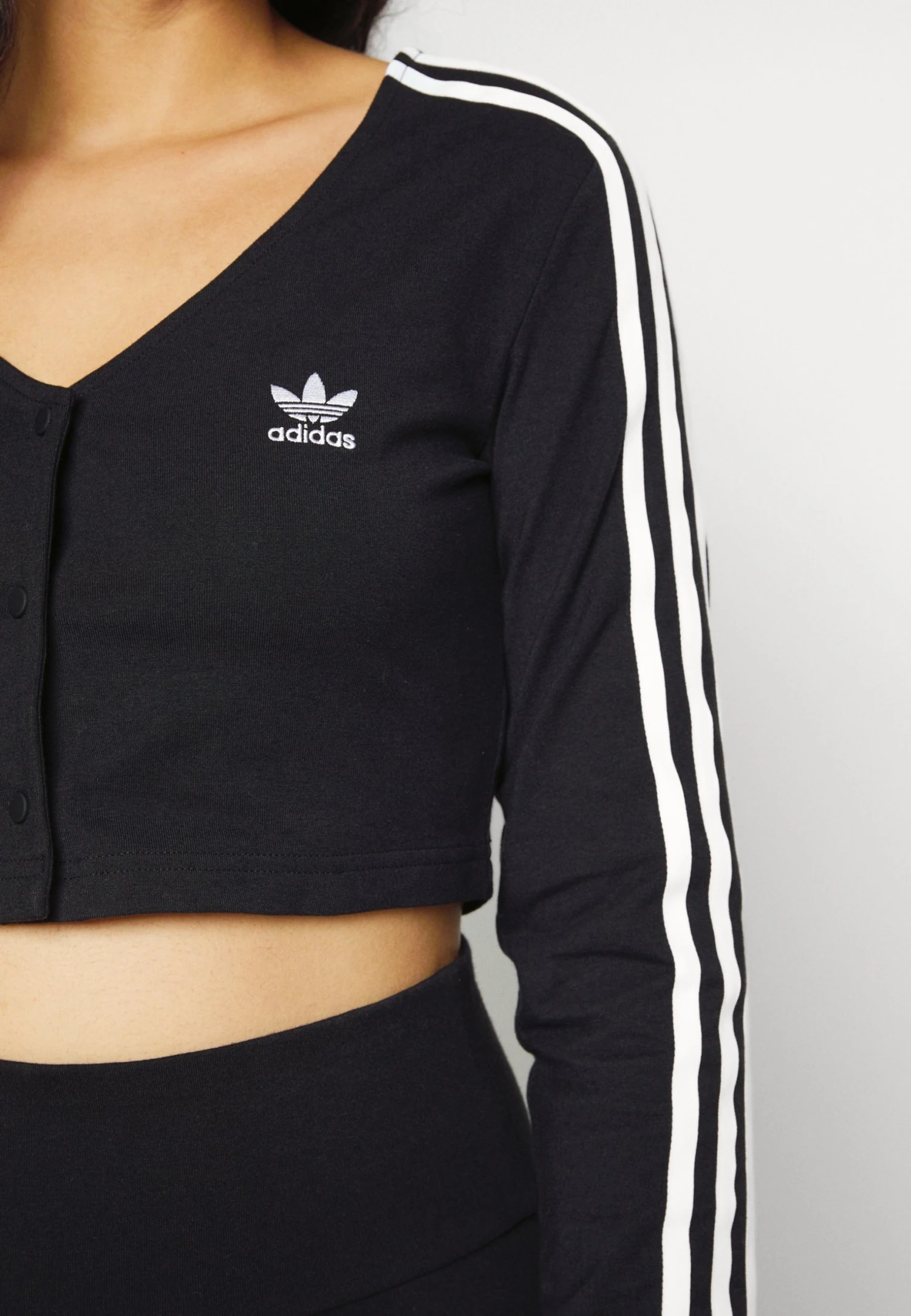 Adidas Originals Button- Summer Jacket - Black 9 Adidas Originals Button- Summer Jacket - Black - Image 7