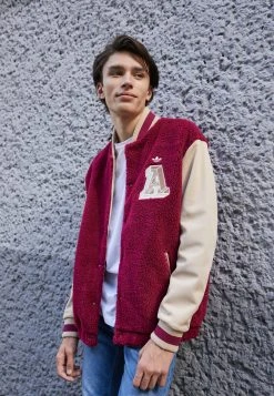 Adidas Originals Varsity Jacket - Bomber Jacket - Legacy Burgundy