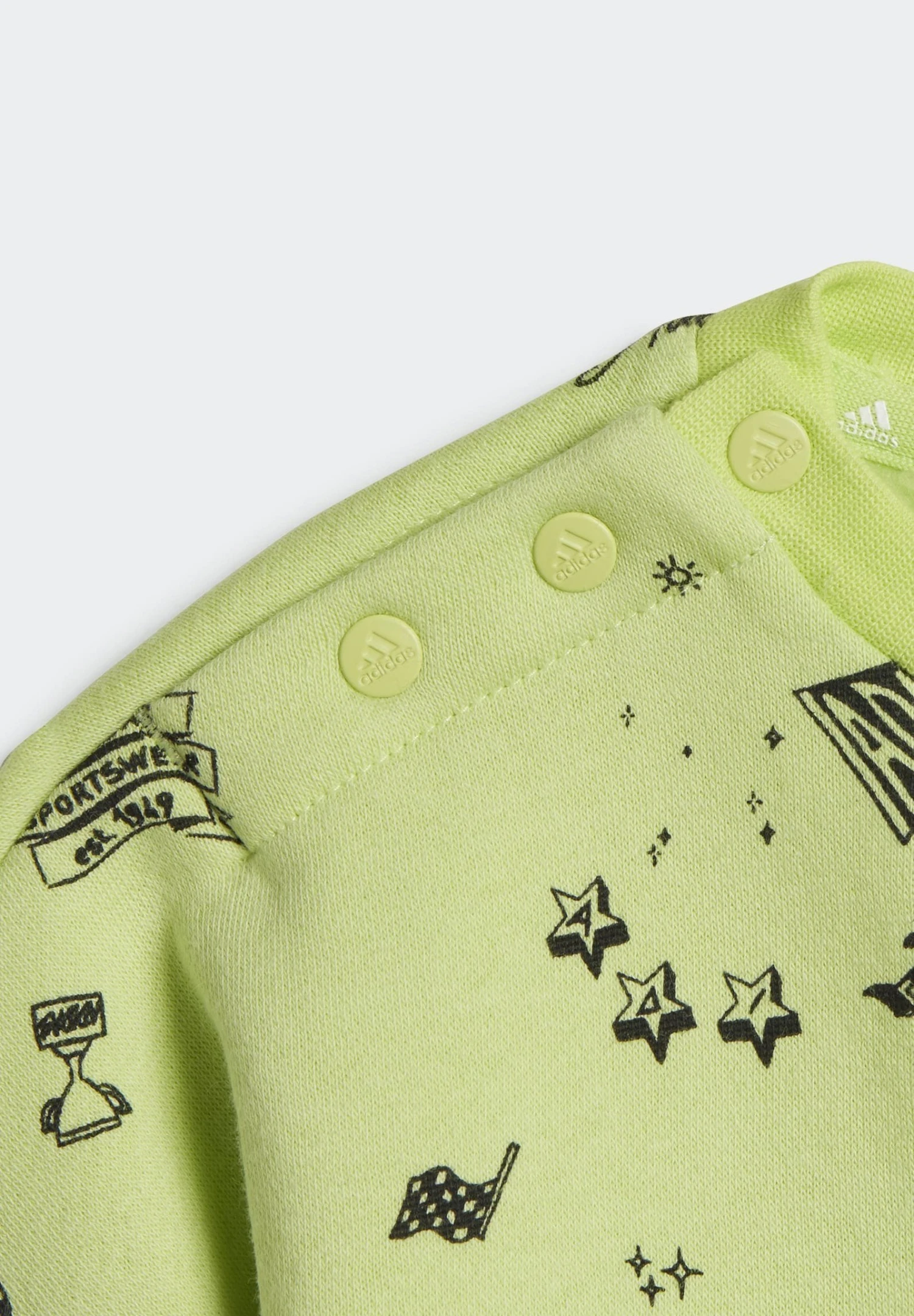 Adidas Sportswear Brand Love Crew Set - Tracksuit Bottoms - Pulse LimeBlack 6 Adidas Sportswear Brand Love Crew Set - Tracksuit Bottoms - Pulse LimeBlack - Image 4