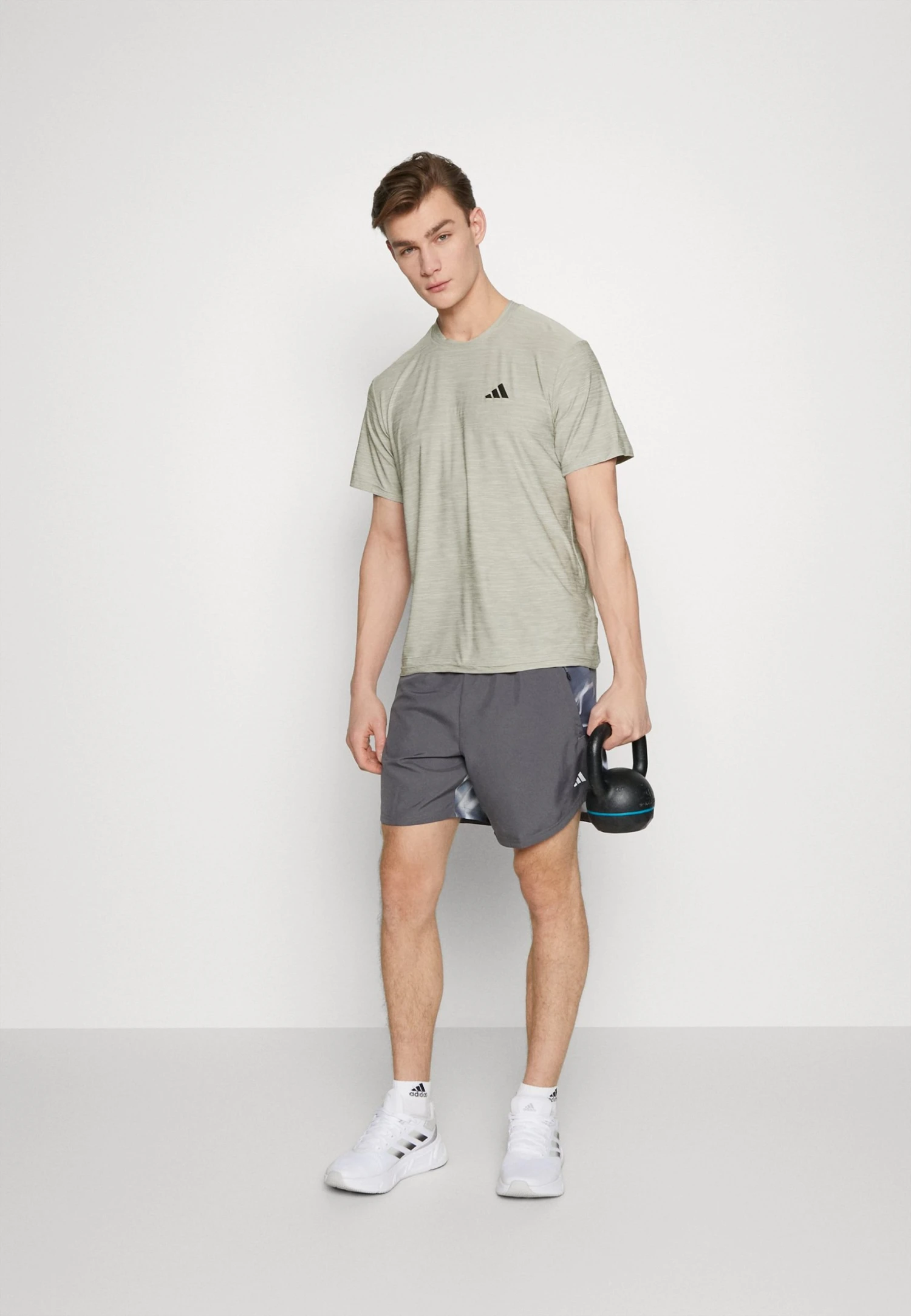 ADIDAS PERFORMANCE Sports T-Shirt - Solid Grey/White/Black 4 ADIDAS PERFORMANCE Sports T-Shirt - Solid Grey/White/Black - Image 2