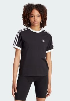 Adidas Originals 3 Stripes Tee - Print T-Shirt - Black