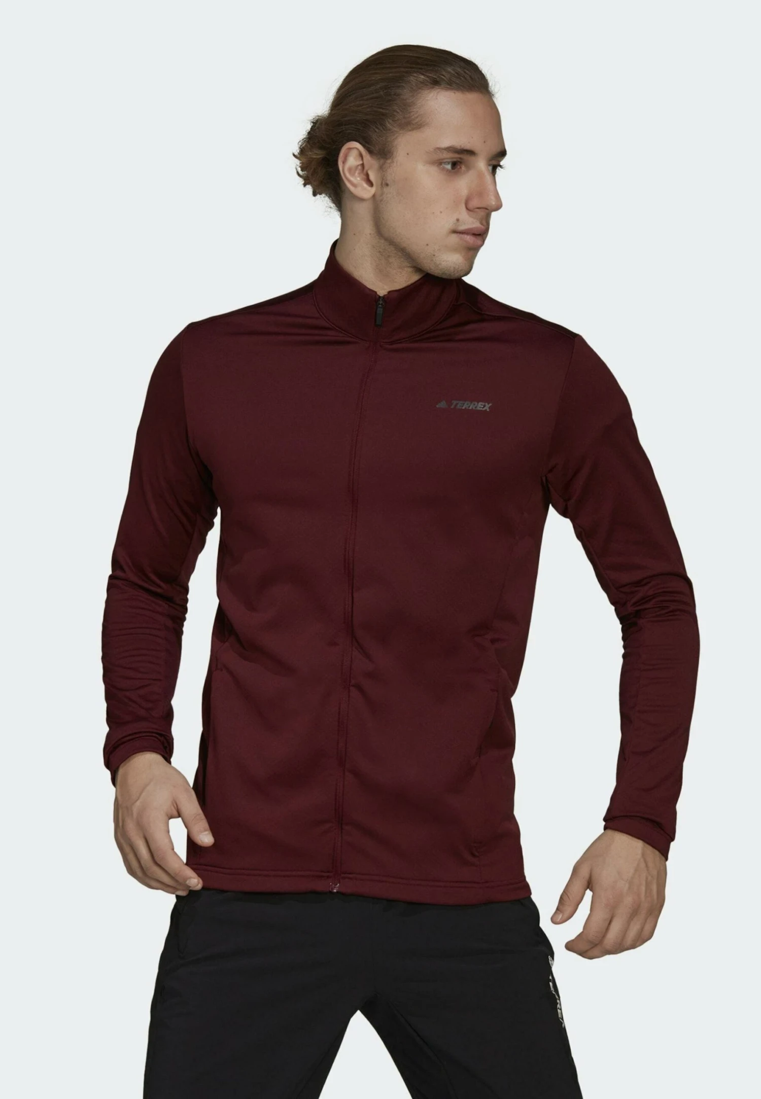 ADIDAS PERFORMANCE Mt Full - Zip-Up Sweatshirt - Burgundy 3 ADIDAS PERFORMANCE Mt Full - Zip-Up Sweatshirt - Burgundy