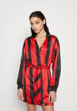 Adidas Sportswear Jacquard Dress - Jersey Dress - Black/Better Scarlet