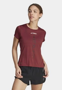 Adidas Sportswear Terrex Agravic Trail Running- Print T-Shirt - Shadow Red