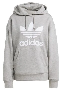 Adidas Originals Trefoil- Hoodie - Medium Grey Heather -Adidas Shop 26d0849bd886486eabd36803d17c1334