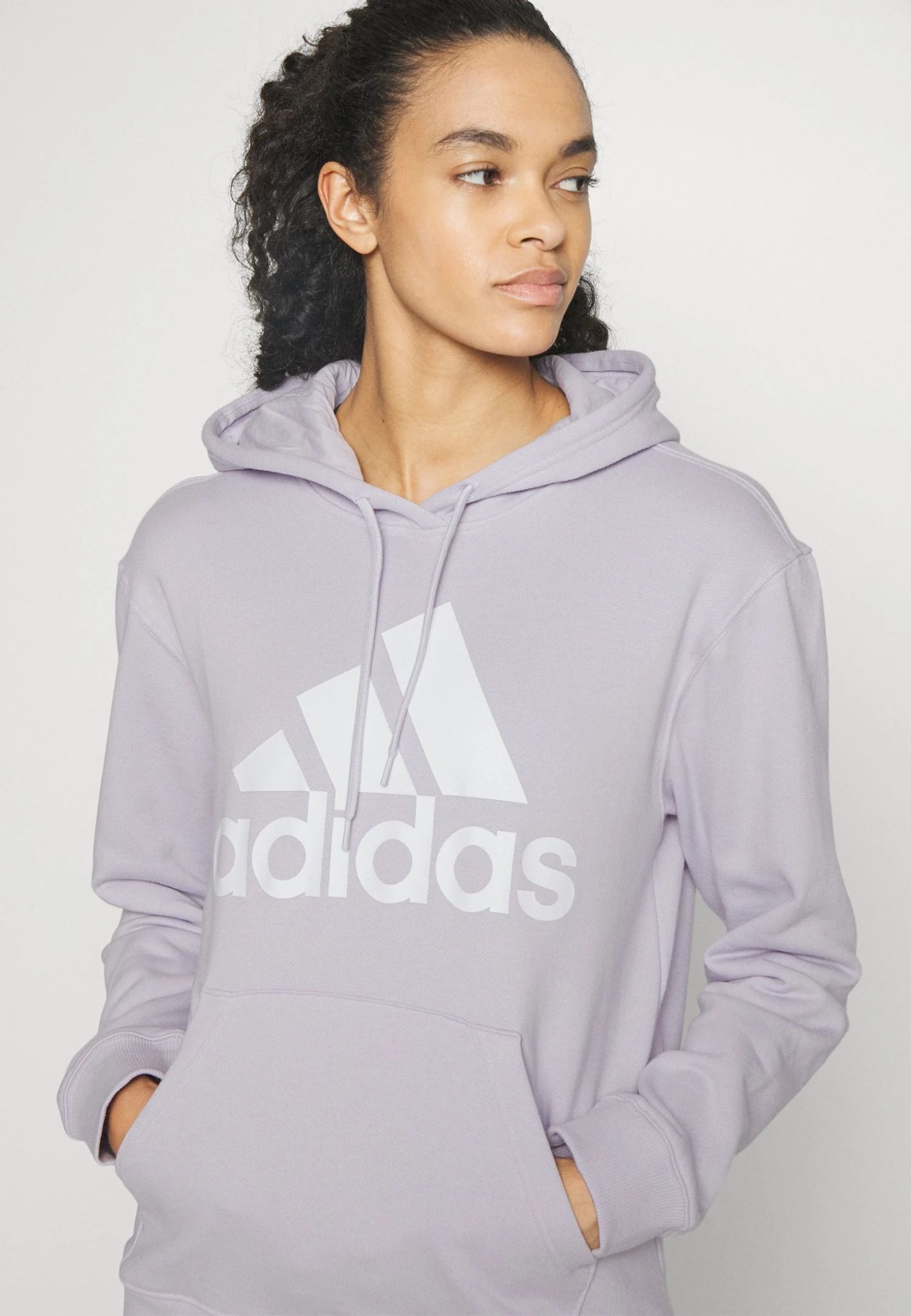 Adidas Sportswear Hoodie - Silver Dawn/White 6 Adidas Sportswear Hoodie - Silver Dawn/White - Image 4