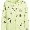 Adidas Sportswear Love Allover Print - Zip-Up Sweatshirt - Pulse Lime Black White