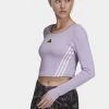 Adidas Sportswear Crop Long Sleeve - Long Sleeved Top -Adidas Shop 2a906e9a5ff0482f8688f1e01f3feaa5