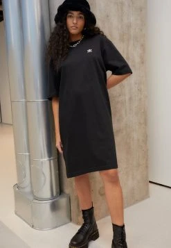Adidas Originals Adicolor Classics Big Trefoil Tee Dress - Jersey Dress - Black