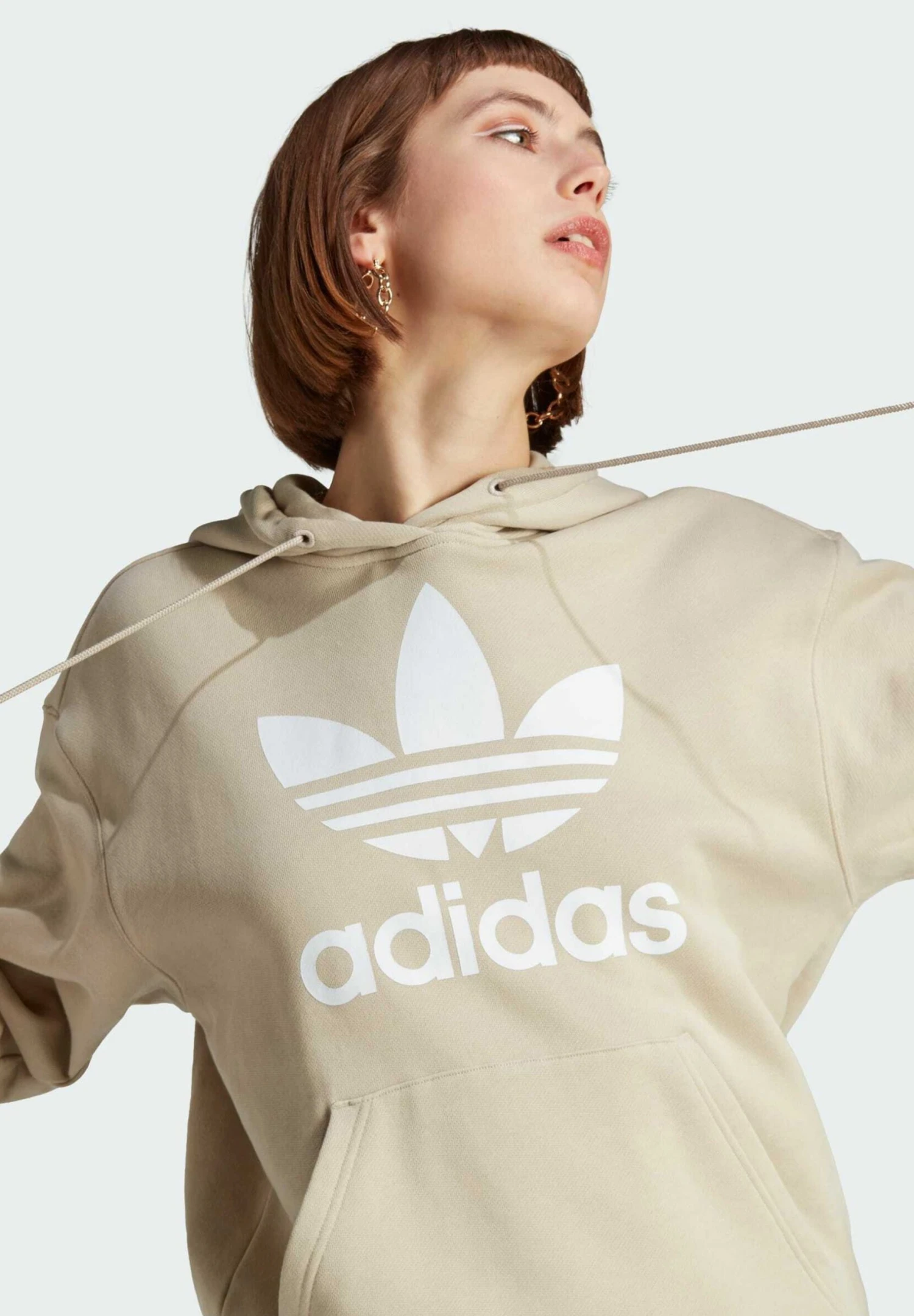 Adidas Originals Trefoil - Hoodie - Beige 5 Adidas Originals Trefoil - Hoodie - Beige - Image 3
