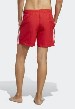 Adidas Originals Stripes - Swimming Shorts - Better Scarlet White -Adidas Shop 2e48b574dd4f44998660d4a29ebcf3b2