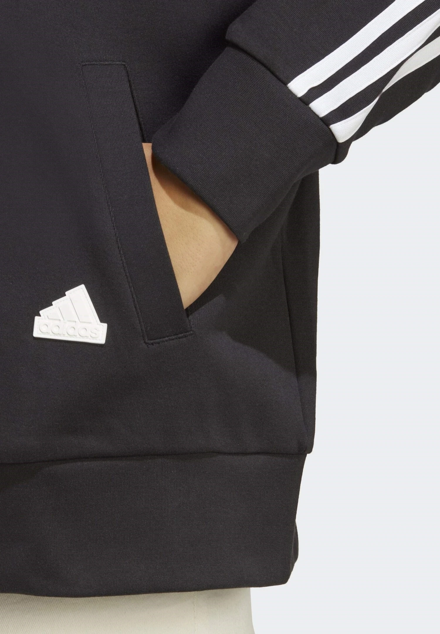 Adidas Sportswear Future Icons- Zip-Up Sweatshirt - Black 6 Adidas Sportswear Future Icons- Zip-Up Sweatshirt - Black - Image 4