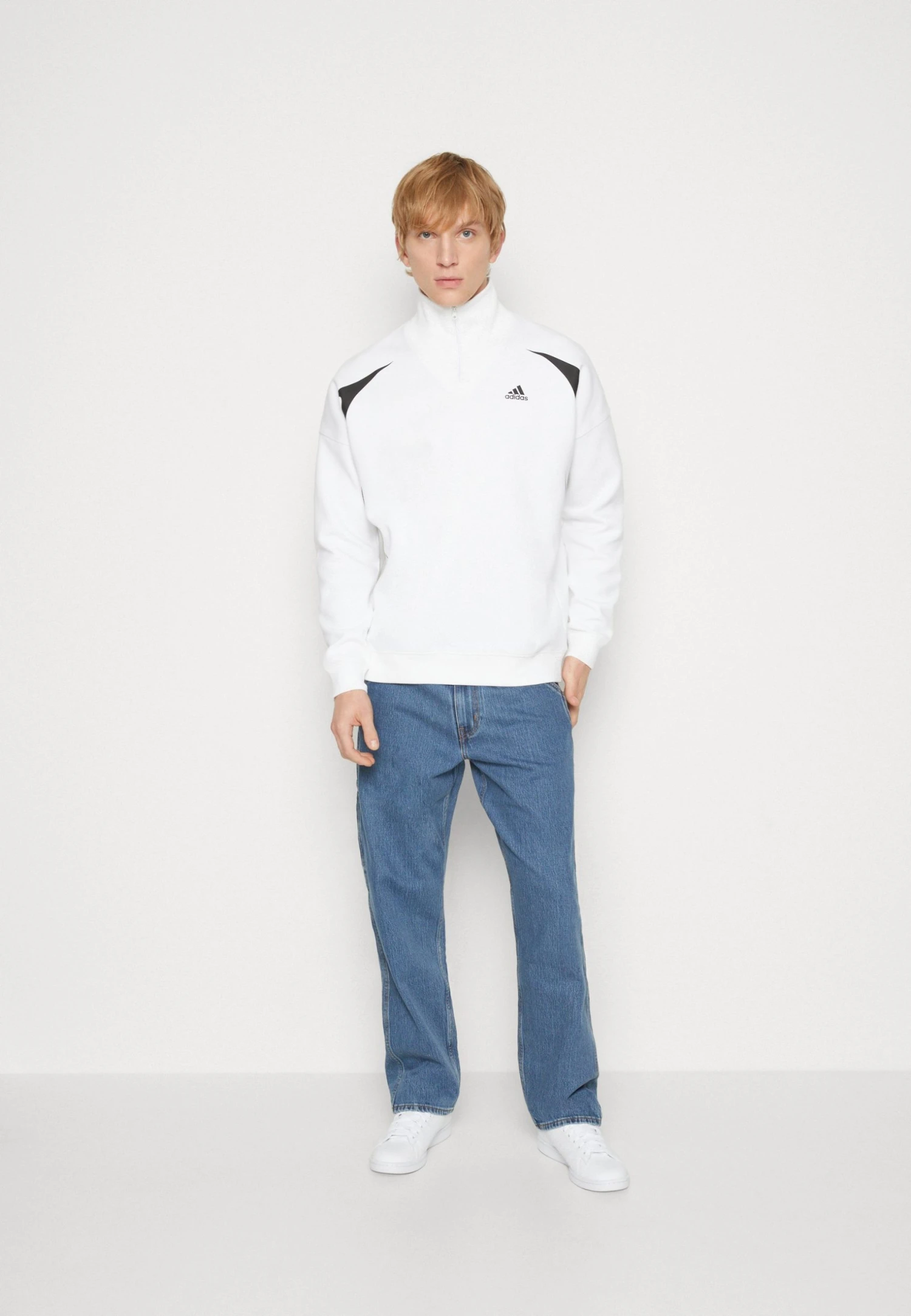 Adidas Sportswear Sweatshirt - White/Black 4 Adidas Sportswear Sweatshirt - White/Black - Image 2