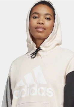 Adidas Sportswear Essentials Big Logo- Hoodie -Quartz White Black Medium Grey Heather -Adidas Shop 3ad8ba7169d54429a4f30cc4e7343472