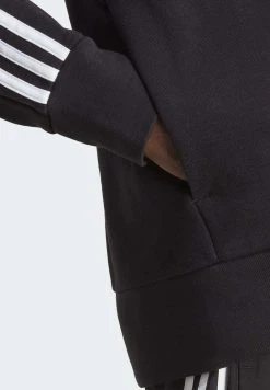 Adidas Sportswear M 3S Ft Fz Hd - Zip-Up Sweatshirt - Black White -Adidas Shop 3c7dd88712ad4b4887943758bf2b6034