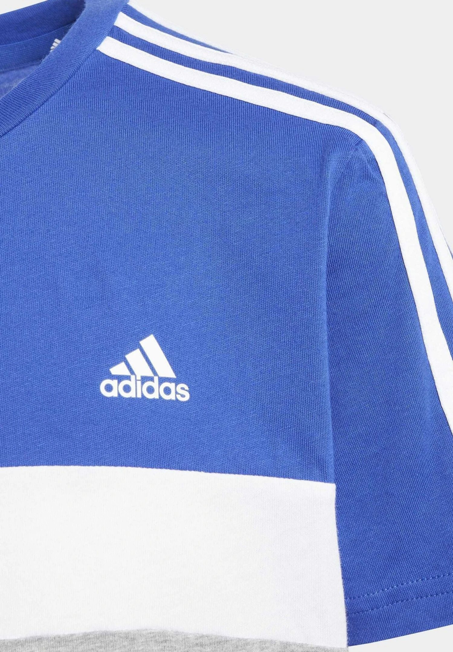 Adidas Sportswear Tiberio 3-Colorblock - Print T-Shirt - Semi Lucid Blue /Medium Grey Heather/White 5 Adidas Sportswear Tiberio 3-Colorblock - Print T-Shirt - Semi Lucid Blue /Medium Grey Heather/White - Image 3