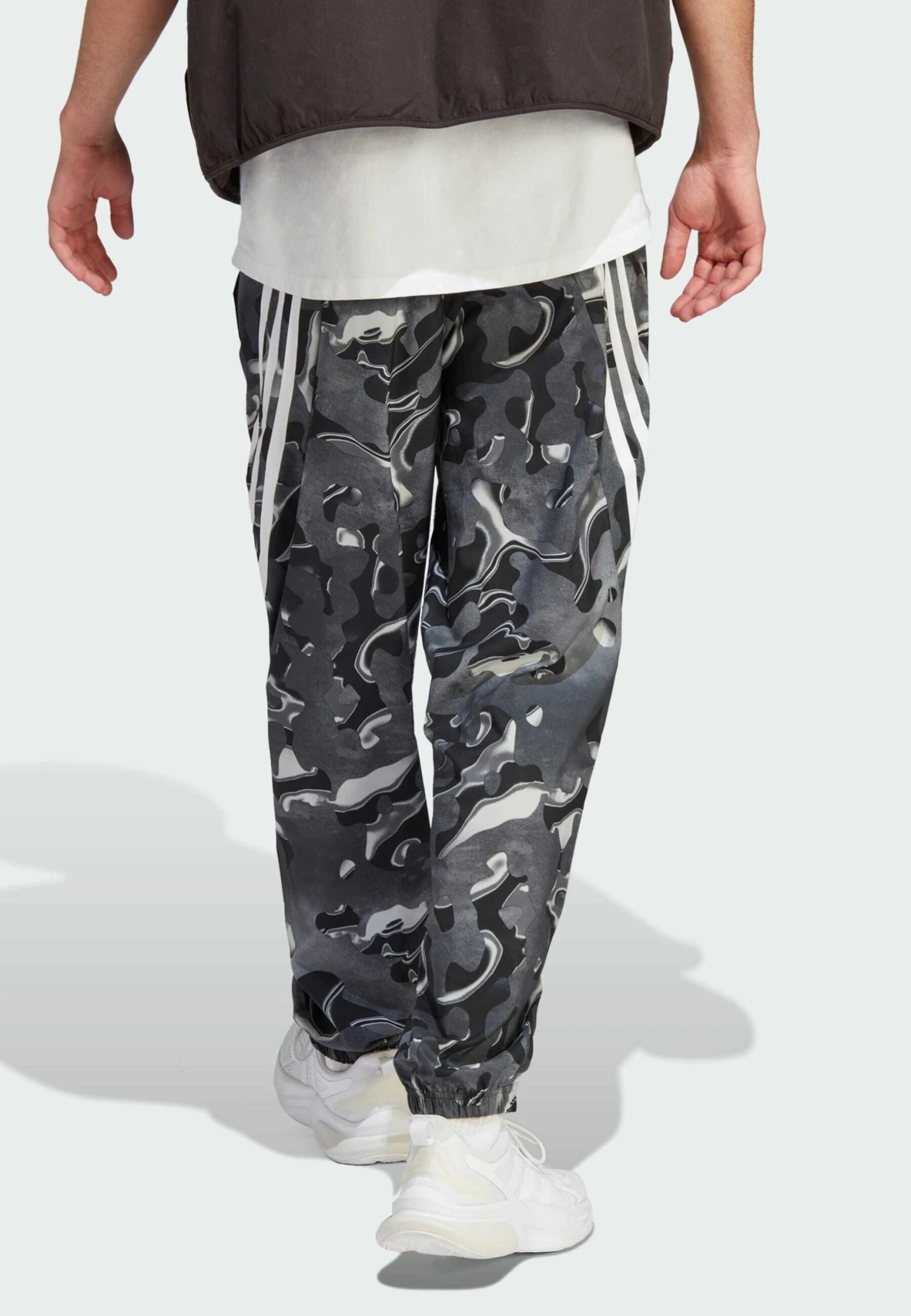 Adidas Sportswear Idas Future Icons Allover Print- Tracksuit Bottoms - White Black 4 Adidas Sportswear Idas Future Icons Allover Print- Tracksuit Bottoms - White Black - Image 2