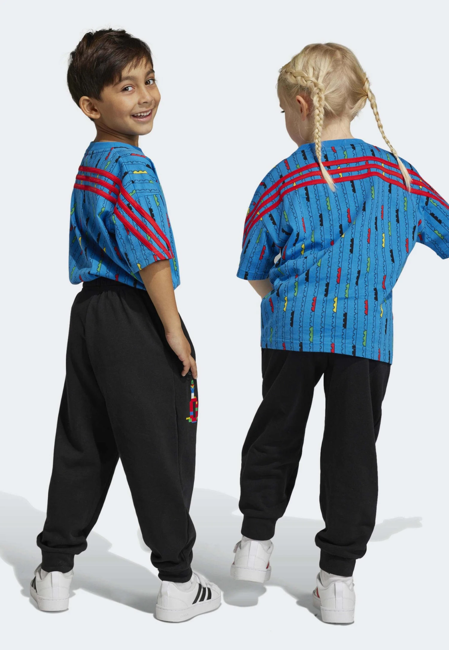 Adidas Sportswear Classic Lego® - Tracksuit Bottoms - Black Red 4 Adidas Sportswear Classic Lego® - Tracksuit Bottoms - Black Red - Image 2