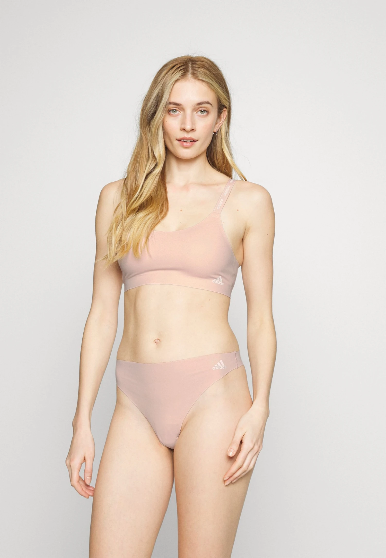 Adidas Sportswear Bustier - Peach Whip/White 4 Adidas Sportswear Bustier - Peach Whip/White - Image 2