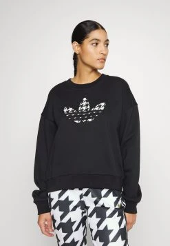 Adidas Originals Houndstooth Trefoil Infill Graphic - Sweatshirt - Black -Adidas Shop 3e7dcfc478fd4a958bf4b6bacc4cc886