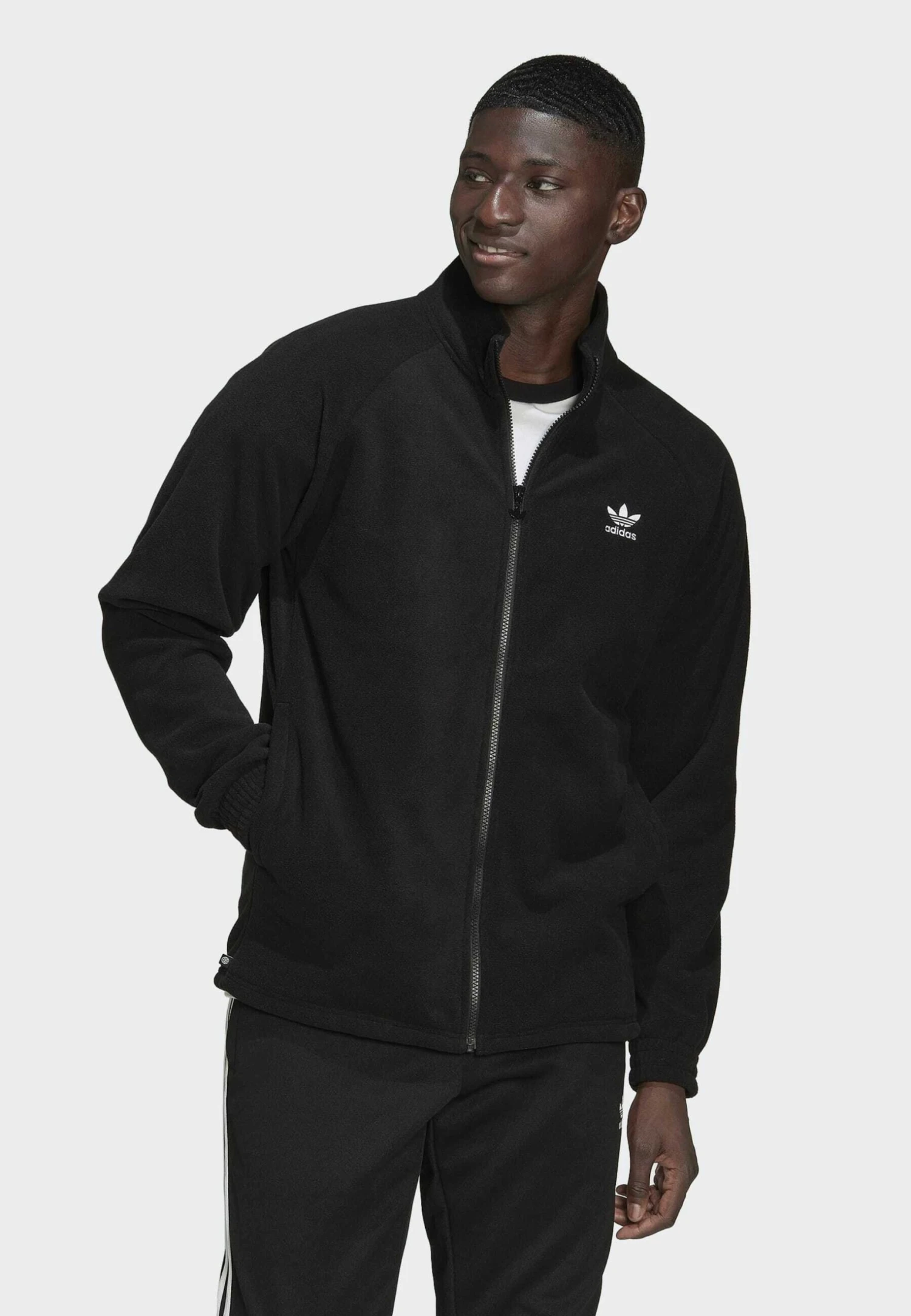 Adidas Originals Trefoil Tedd - Fleece Jacket - Black 3 Adidas Originals Trefoil Tedd - Fleece Jacket - Black