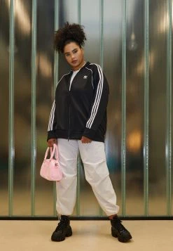 Adidas Originals Tracktop Plus Size - Training Jacket - Black/White -Adidas Shop 48b4c41f46e243ed9f37ffe880944ce7