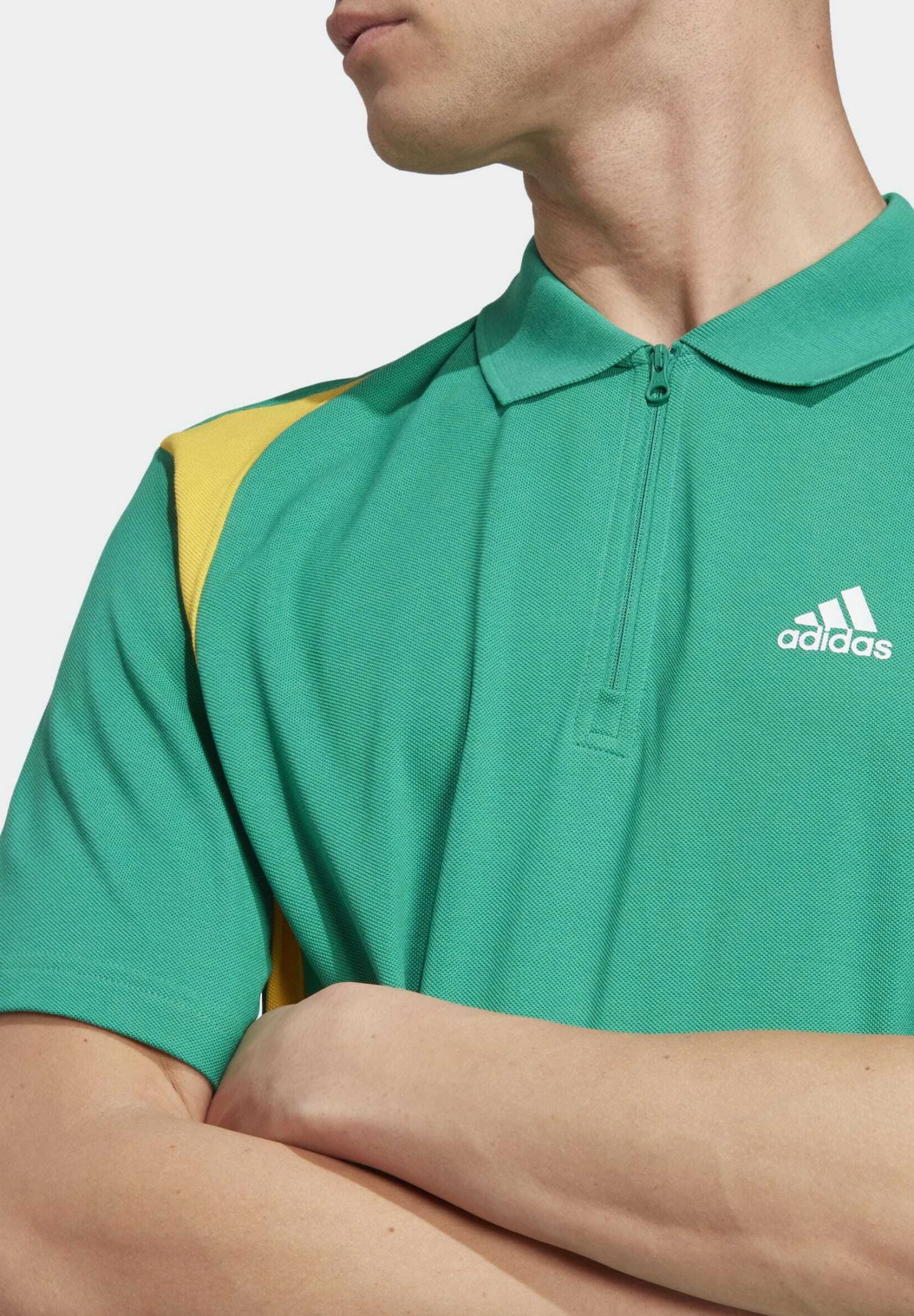Adidas Sportswear M Cb P - Polo Shirt - Court Green Bold Gold White 5 Adidas Sportswear M Cb P - Polo Shirt - Court Green Bold Gold White - Image 3