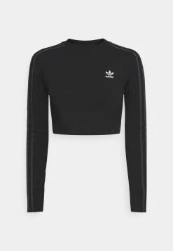 Adidas Originals Crop Tee - Long Sleeved Top - Black -Adidas Shop 4b3d8371f13d44dca269a97bf4384605