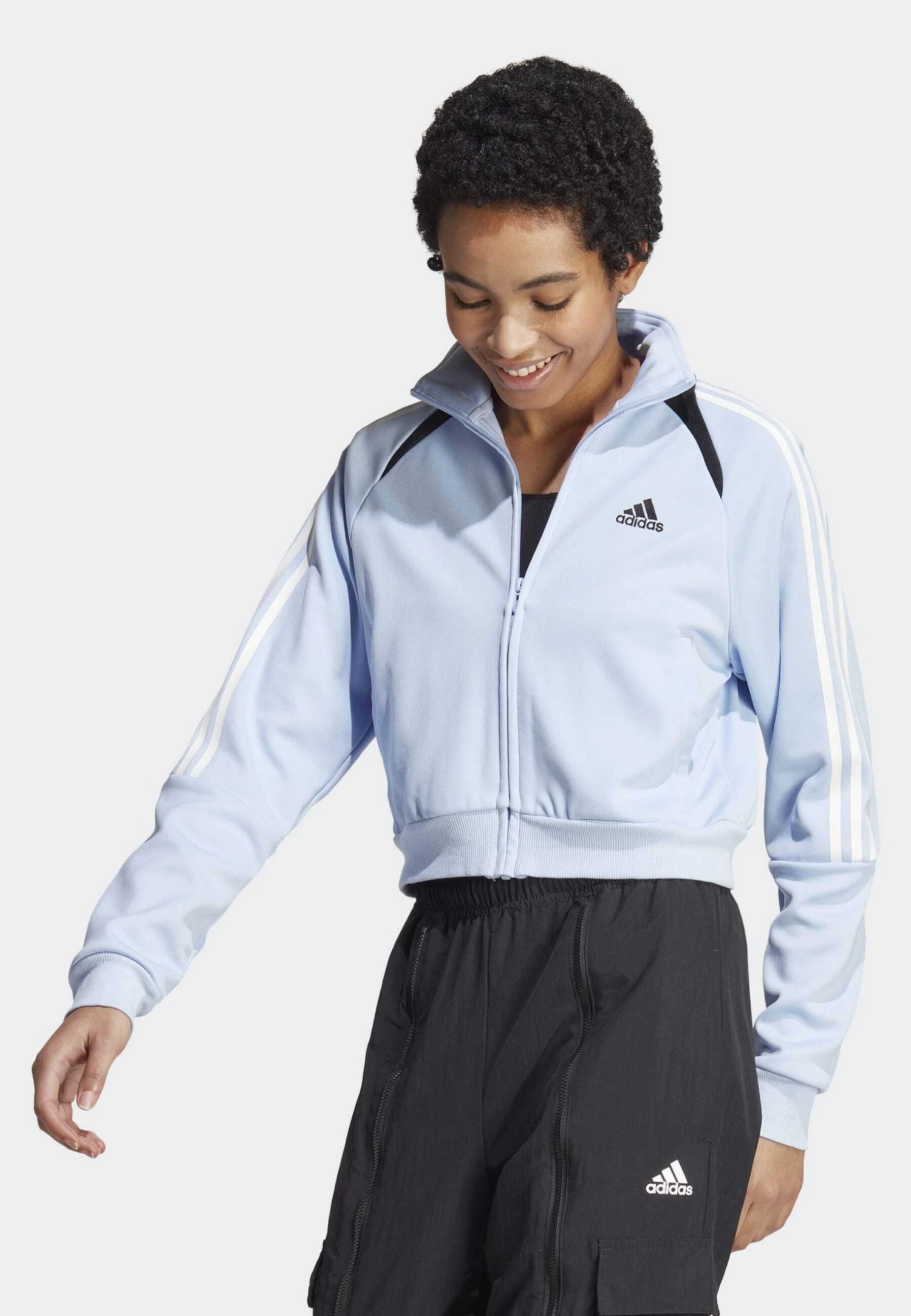 Adidas Sportswear Tiro Suit Up Track Top Lifestyle - Zip-Up Sweatshirt - Blue Dawn / White / Black 3 Adidas Sportswear Tiro Suit Up Track Top Lifestyle - Zip-Up Sweatshirt - Blue Dawn / White / Black