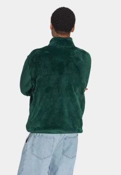 Adidas Originals EssTt Fluffy - Fleece Jacket - Dark Green -Adidas Shop 5227b86d20e3475ebf0f7c1320742478