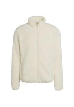 Adidas Originals EssTt Fluffy - Fleece Jacket - White -Adidas Shop 54e4276e20ba437b9c1a6113bf7ed0be