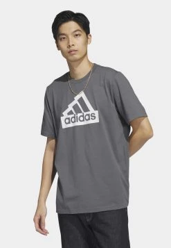 Adidas Sportswear City Escape Graphic Tee - Print T-Shirt - Grey Five