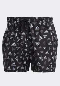 Adidas Sportswear Logo Print - Swimming Shorts - Black White -Adidas Shop 55eb98b1b10d4f3992c4f4106b99c35d