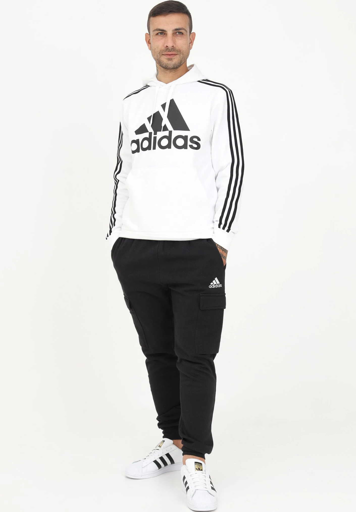 Adidas Sportswear Felczy C- Tracksuit Bottoms - Black/White 4 Adidas Sportswear Felczy C- Tracksuit Bottoms - Black/White - Image 2