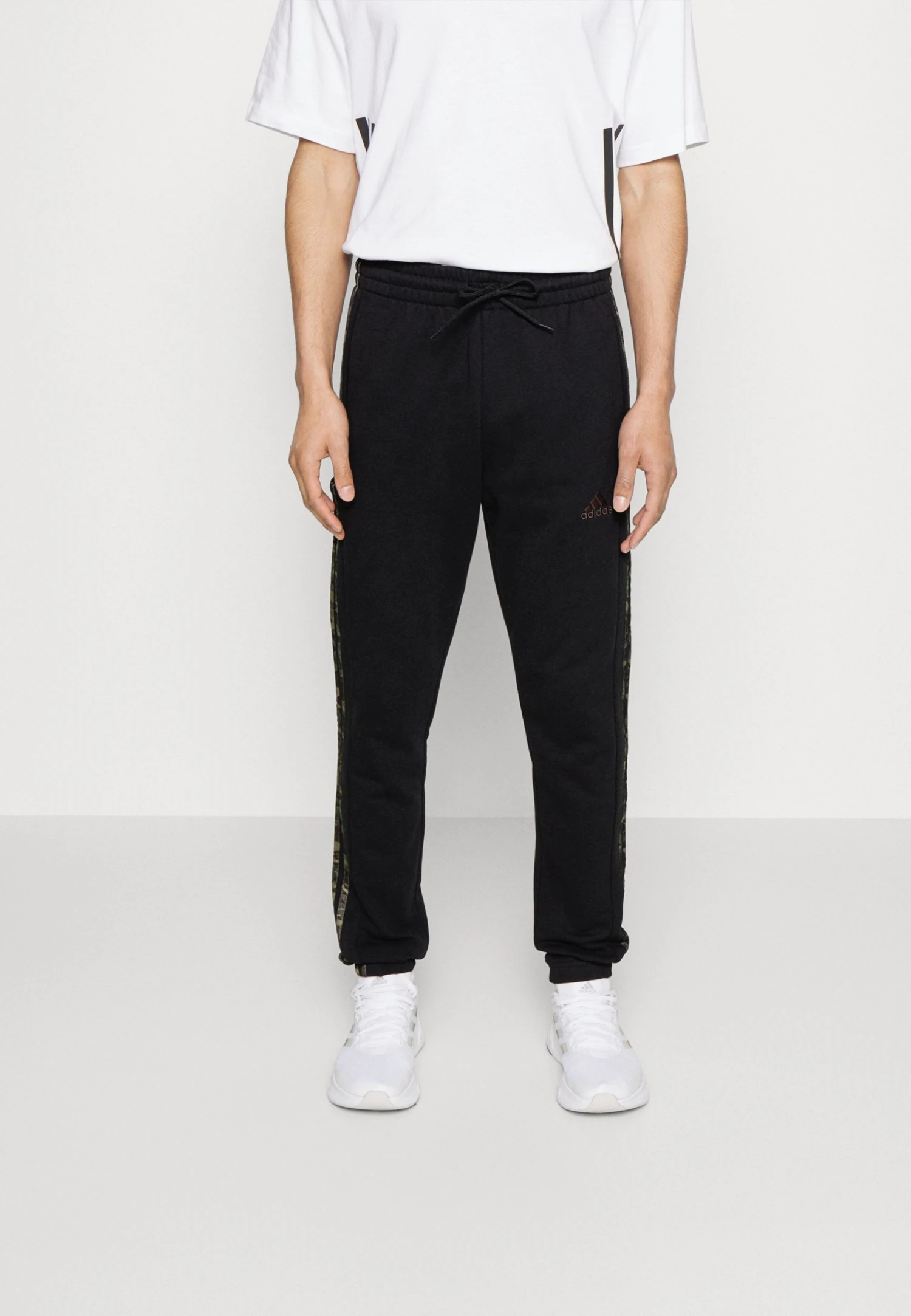 Adidas Sportswear Tracksuit Bottoms - Black/Olive Strata 3 Adidas Sportswear Tracksuit Bottoms - Black/Olive Strata