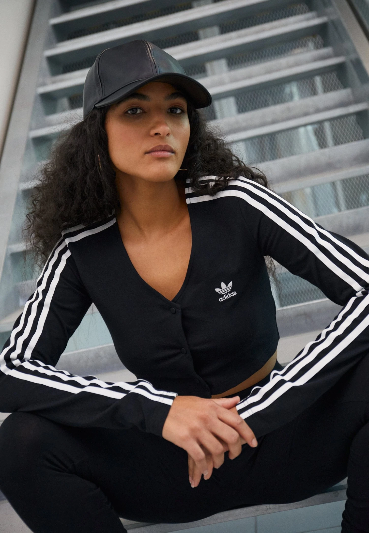 Adidas Originals Button- Summer Jacket - Black 3 Adidas Originals Button- Summer Jacket - Black