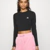 Adidas Originals Crop Tee - Long Sleeved Top - Black