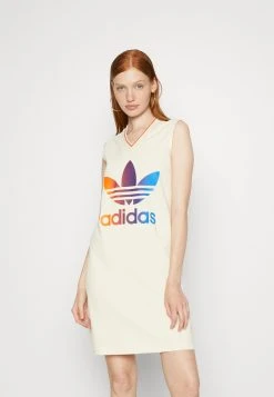 Adidas Originals Adicolor 70S V Neck Dress - Day Dress - White -Adidas Shop 5efe9d9931e54a87b80a03879b75e39b