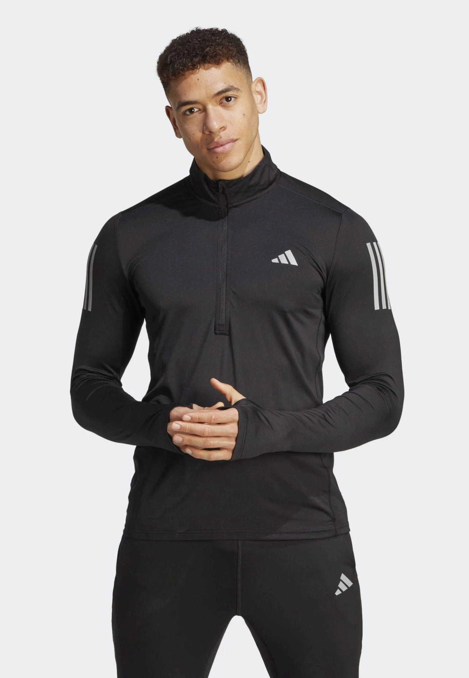 ADIDAS PERFORMANCE Otr Zip - Long Sleeved Top - Black 3 ADIDAS PERFORMANCE Otr Zip - Long Sleeved Top - Black