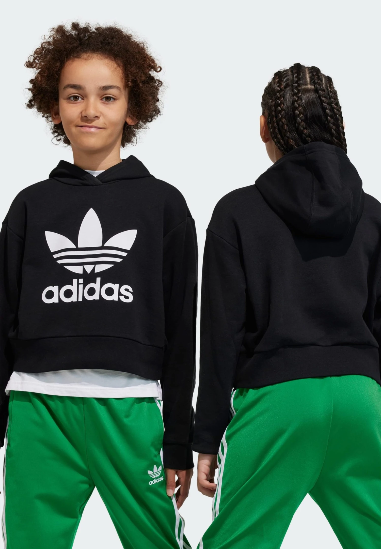 Adidas Originals Cropped -Junior - Sweatshirt - Black 4 Adidas Originals Cropped -Junior - Sweatshirt - Black - Image 2